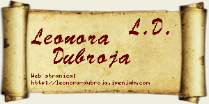 Leonora Dubroja vizit kartica